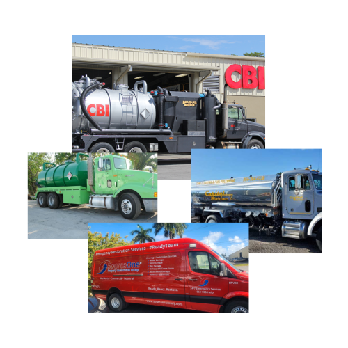 CBI family of companies Fleet trucks.